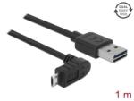Delock 83848 USB kábel USB 2.0 1 M USB A Micro-USB B Fekete (83848) - easy-shop