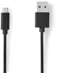 Nedis CCGL60500BK10 USB kábel USB 2.0 1 M USB A Micro-USB B Fekete (CCGL60500BK10)