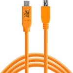 Tether Tools CUC2415-ORG USB kábel USB 2.0 4, 6 M USB C Mini-USB B Narancssárga (CUC2415-ORG)