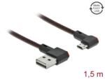 Delock 85272 USB kábel USB 2.0 1, 5 M USB A Micro-USB B Fekete (85272)