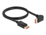 Delock 87054 DisplayPort apa - DisplayPort apa, 1 m, 8K Fekete kábel (87054)