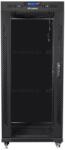 Lanberg free standing rack 19inch cabinet 27U 600x600 glass door LCD flat pack black Szabadonálló állvány (FF01-6627-12BL) - easy-shop