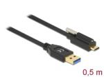 Delock 84025 USB kábel USB 3.2 Gen 2 (3.1 Gen 2) 0, 5 M USB 3.2 Gen 2 type-A USB C Fekete (84025)