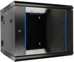 Extralink 9U 600X600 AZH WALL-MOUNTED RACKMOUNT CABINET SWING TYPE BLACK Falra szerelhető állvány Fekete (EX.12943)