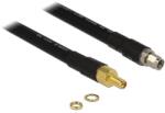 Delock 1m RP-SMA/RP-SMA koax kábel CFD400, LLC400 Fekete (13013)