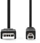 Nedis CCGL60100BK30 USB kábel USB 2.0 3 M USB A USB B Fekete (CCGL60100BK30)