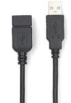 Nedis CCGL60010BK30 USB kábel USB 2.0 1 M USB A Fekete (CCGL60010BK30)