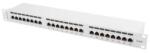 Lanberg 24 port 1U, cat. 6, árnyékolt szürke patch panel (PPS6-1024-S)