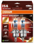 OSRAM Night Breaker 220 H4 12V 55W +220% autó izzó - 64193NB220-2HB