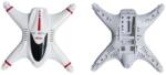 MJX MJX X400V2-01/18A- Top und lower cabinet canopy white - Alsó és felső vázelem szett fehér