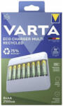 VARTA Eco Charger Multi Recycled töltő + 8db AA 2100 mAh akkumulátor - 57682 (57682101121)