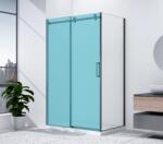 SAPHO GELCO DRAGON BLACK 80 cm oldalfal transzparent üveggel, matt fekete GD7280B (GD7280B)