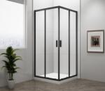 POLYSAN Sapho POLYSAN EASY LINE BLACK 80x80 cm szögletes zuhanykabin transzparent üveggel, matt fekete EL5215B (EL5215B)