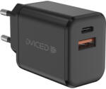 Dviced - Hálózati töltő 35W GaN - 1xUSB-C + 1x USB-A + USB-C to USB-C kábel - fekete (DV221009)