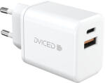 Dviced - Hálózati töltő 35W GaN - 1xUSB-C + 1x USB-A + USB-C to USB-C kábel - fehér (DV221008)