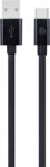 Dviced - USB-A - USB-C szőtt borítású töltőkábel, 1, 25 m - fekete (DV120007)