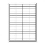 Logo Etichete cu logo 48, 5 mm x 16, 9 mm, A4, mat, alb, 68 etichete, 140 g/m2, pachet de 10, pentru imprimante cu jet de cerneală și laser