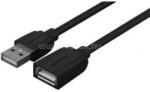 Vention USB-A 2.0/M -> USB-A 2.0/F hosszabbító, PVC 2m, kábel (fekete) (VAS-A44-B200) (VAS-A44-B200)