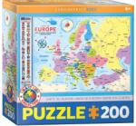 EUROGRAPHICS 6200-5374 - Map of Europe - 200 db-os puzzle