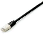 Equip S/FTP CAT6a Patch Kábel - 1 m, 10db/csomag, Fekete