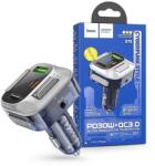 hoco. HOC0335 ezüst Bluetooth FM-transmitter/szivargyújtó töltő - 2xUSB + AUX + MP3 + PD30W + QC 3.0 (HOC0335) - mentornet