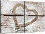  Szív Vászonkép Szett - 4 db - 80x120 cm (78397)