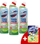 Domestos Power Fresh WC Tisztító Gél Lime 3x700ml + Ajándék Domestos WC rúd