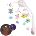 RicoKids projektoros Kiságyforgó, távirányítóval - Rózsaszín (781301)