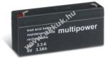Multipower Ólom akku 6V 3, 3Ah (Multipower) típus MP3, 3-6