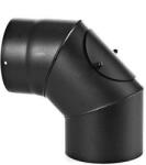 Muta Vastag falú könyök 150/90 mm - fekete (13028)