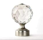 Kristály Díszes Dupla Függönyrúd - 400 cm (CRISTAL-SILVER-02-400)