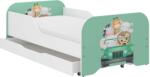  MIKI gyerekágy 160x80cm matraccal és ágyneműtartóval - kirándulás (pepita-778193)