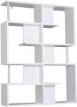  Nappali könyvespolc, fa, 5 szintes. 120 x 28, 6 x 160 cm, Alb (833-554WT)