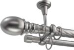 Calypso Dupla Csavart Galéria Rúd - 360 cm (CALYPSO-TWIST-SILVER-02-360)