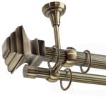  Cronos Dupla Függönyrúd - Antik Arany - 400 cm (CRONOS-ZIMTATA-GOLD-02-400)