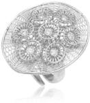  Ezüst Áttört Gyűrű - Ovális - Állítható