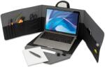 4smarts Laptop Bag Mobile Office with Privacy Mode - елегантна разгъваема чанта за преносими компютри до 16 инча (тъмносив)