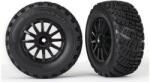 Traxxas колело 2.2/3.0", джанта Rally черен, гума Gravel (2)