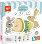 APLI Puzzle-uri progresive 4 în 1 Apli Kids - Animale sălbatice (19439) Puzzle