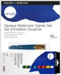Daler-Rowney Simply Opaque Set de vopsele acuarela 12 x 12 ml 16 buc (<![CDATA[126100005]]>)