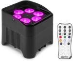 BeamZ BBP96S 6x 12W 6-in-1 RGBAW-UV LED lámpa, DMX, akkumulátor, 9 órás üzemidő - mkaudio
