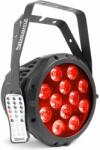 BeamZ BWA412 - IP65 Vízálló Alumíniumházas Kültéri DMX LED PAR Hatszínű Reflektor (12x18W RGBWA UV)
