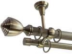  Pluton Dupla Függönyrúd - Antik Arany - 360 cm (PLUTON-ZIMTATA-GOLD-02-360)