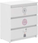  Ifjúsági 3 fiókos Komód - Boho maci - fehér