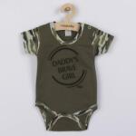 NEW BABY Body pentru bebeluși cu mânecă scurtă New Baby Army girl 80 (9-12m) (CAR-42461)