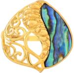  Abalone Kagylós Aranyozott Ezüst Gyűrű - PCY9432