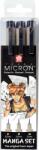 Sakura Pigma Micron Manga Технически химикалки Black 3 бр (POXSDKMAN3)