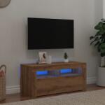 vidaXL kézműves tölgy szerelt fa TV-szekrény LED-ekkel 90x35x40 cm (856322)