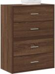 vidaXL 2 db barna tölgy szerelt fa szekrény 2 fiókkal 60 x 31 x 40 cm (858834)