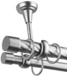  Elegáns Dupla Függönyrúd - Csavart Design - 400 cm (CAPAT-DOP-T03-400)